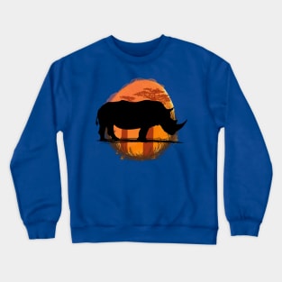 Rhino Silhouette - Savannah Crewneck Sweatshirt